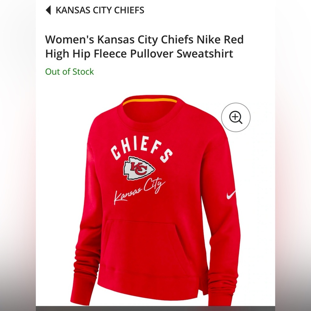 Cropped Nike chiefs sweater